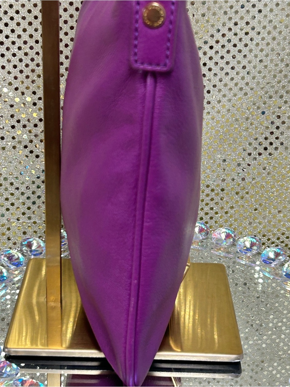 Marc by Marc Jacobs Purple Leather Crossbody Bag Approximately 10 x 9.5 - Picture 5 of 15